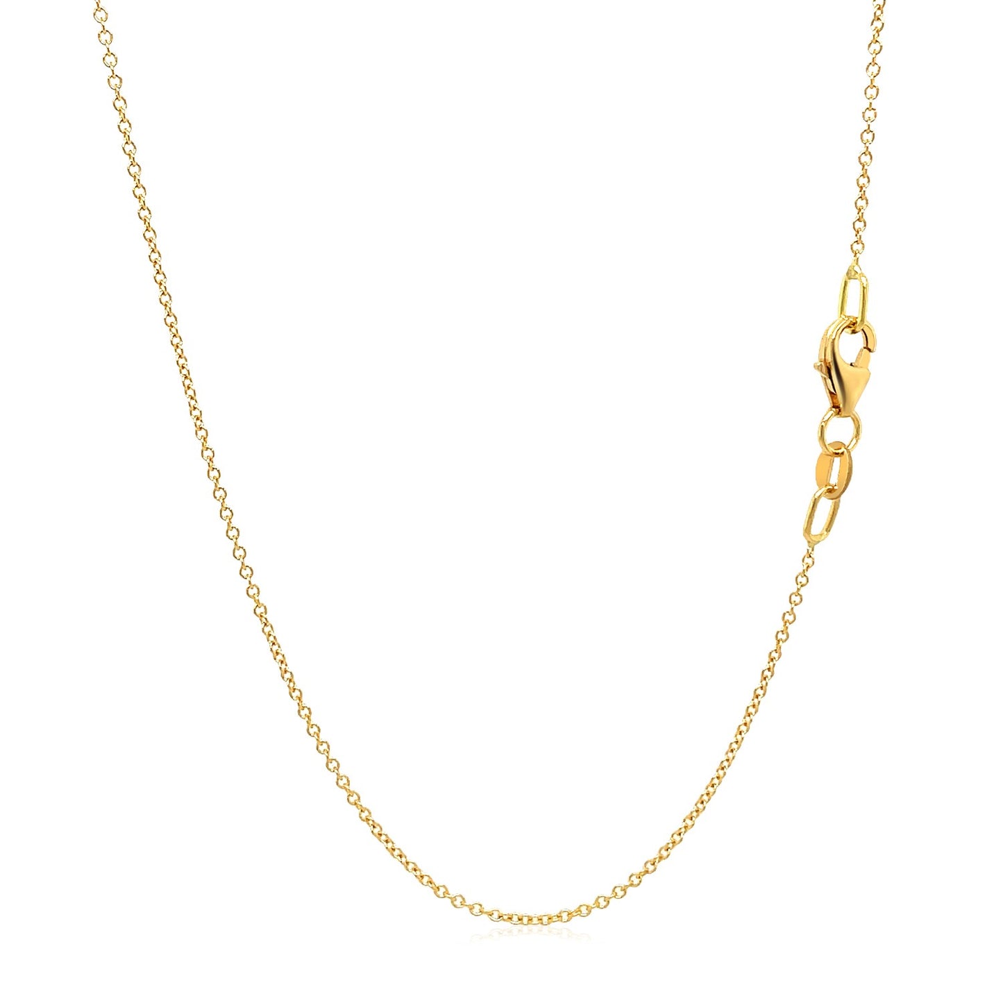 Double Extendable Cable Chain in 14k Yellow Gold (1.0mm)