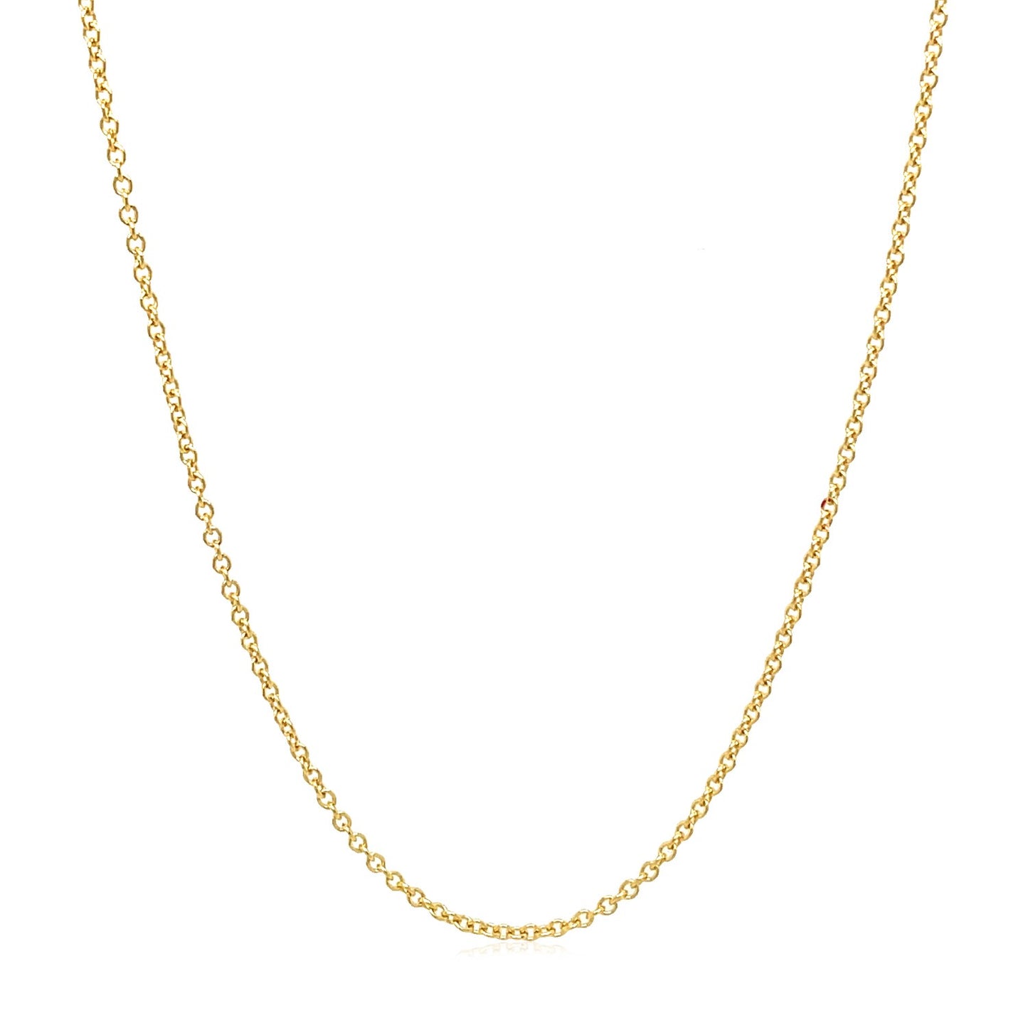 14k Yellow Gold Round Cable Link Chain 1.3mm