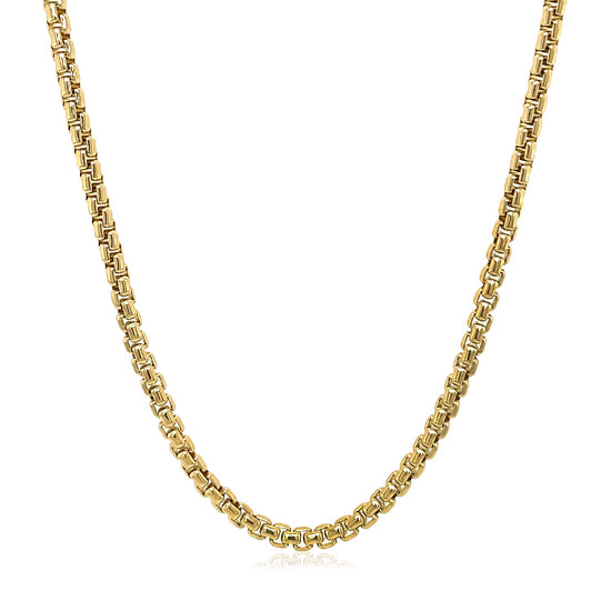 14k Yellow Gold Solid Round Box Chain 2.5 mm