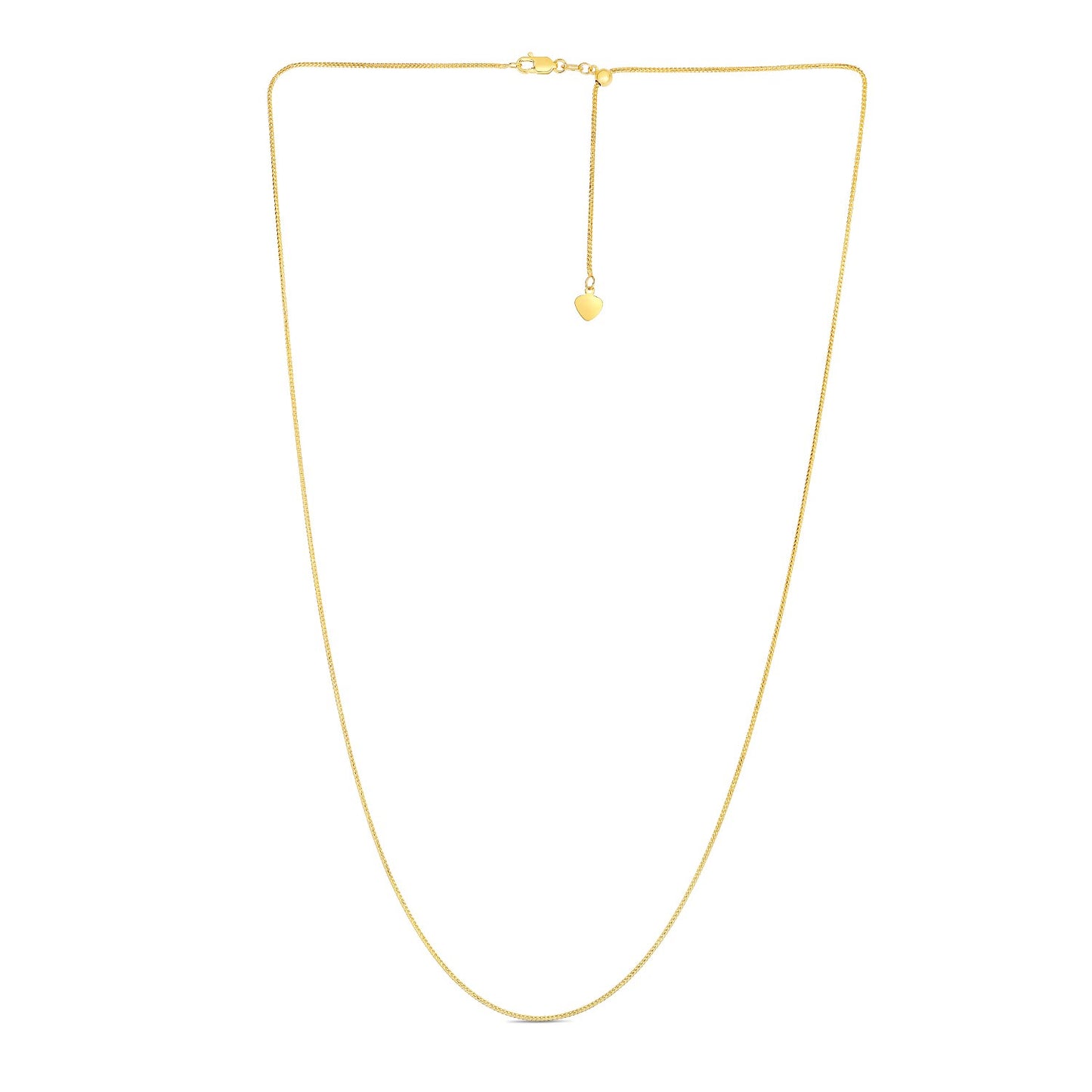 14k Yellow Gold Adjustable Franco Chain 0.9mm