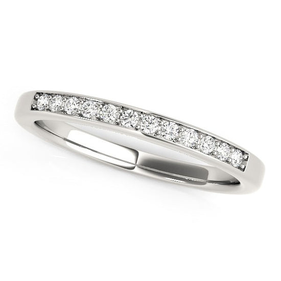 14k White Gold Diamond Wedding Band (1/8 cttw)