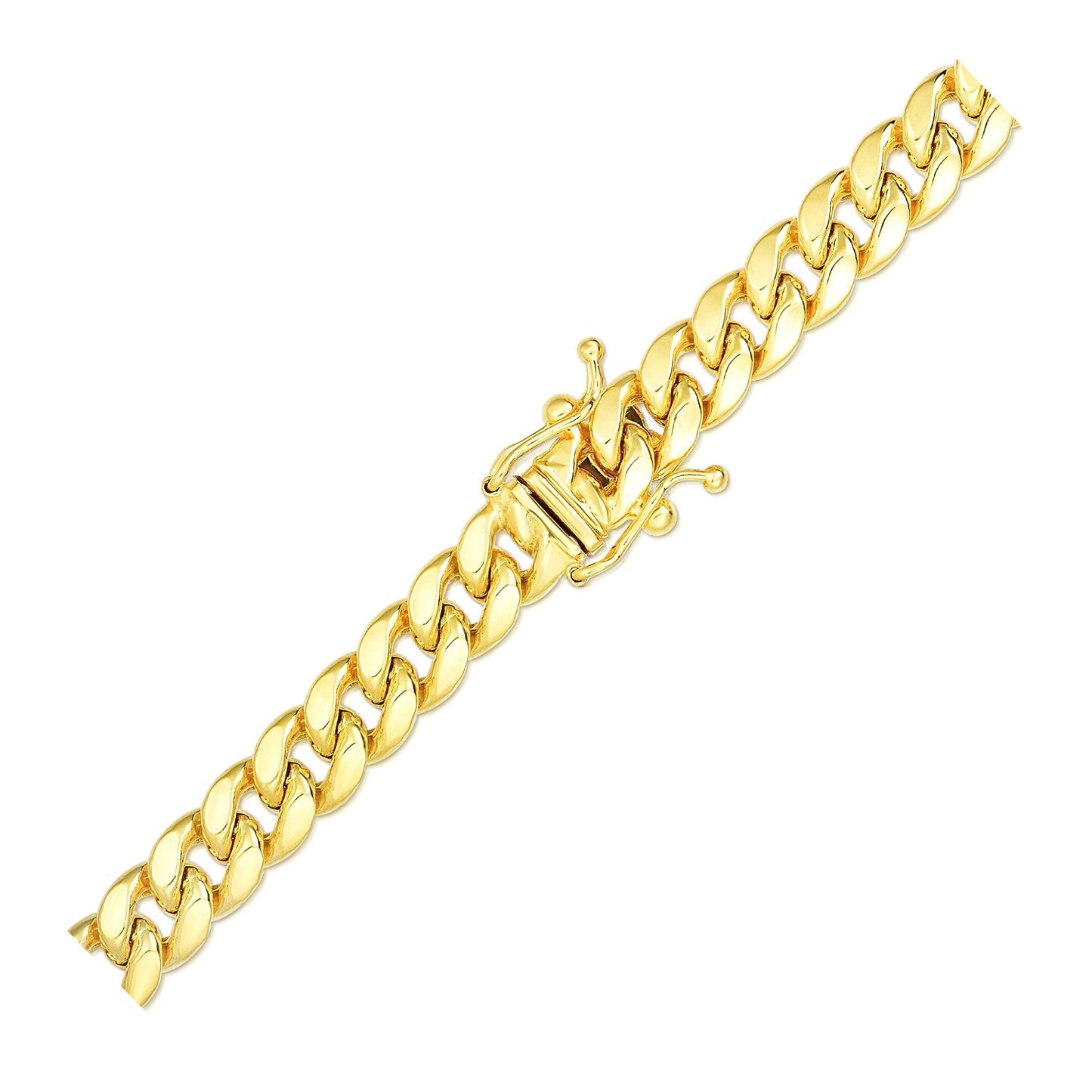 6.15mm 10k Yellow Gold Semi Solid Miami Cuban Bracelet