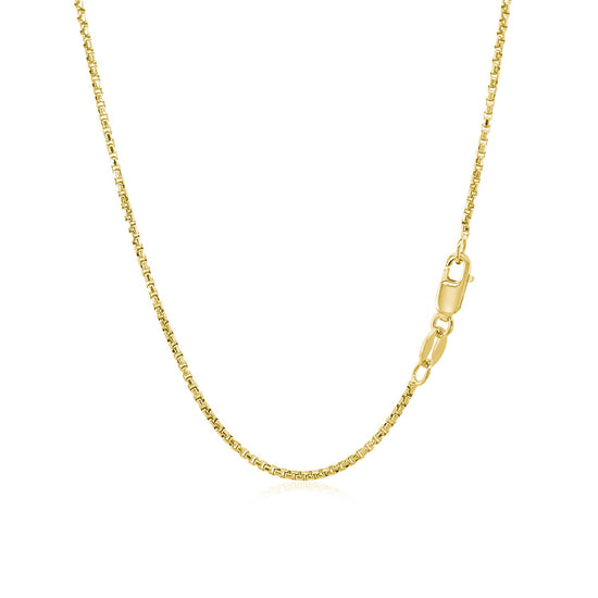 14k Yellow Gold Round Box Chain 1.35 mm