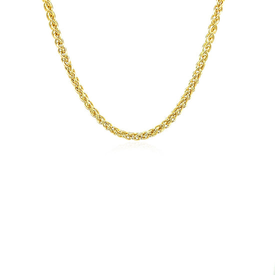 14k Yellow Gold 2.8mm Light Weight Wheat Chain