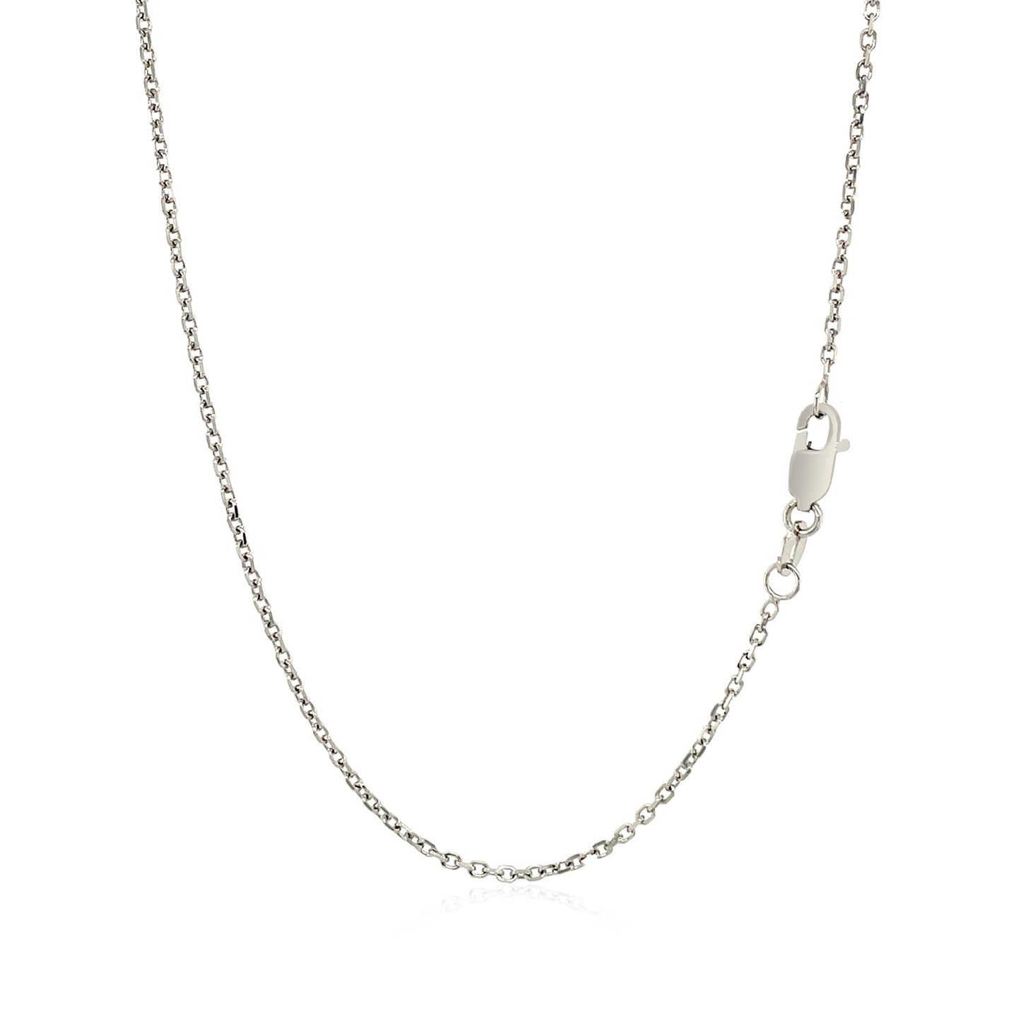 14k White Gold 20 inch Lariat Necklace with Diamonds