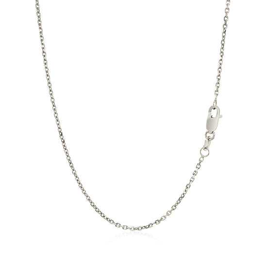 14k White Gold 20 inch Lariat Necklace with Diamonds