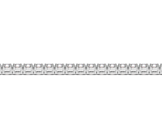 14k White Gold Round Diamond Tennis Bracelet (10 cttw)