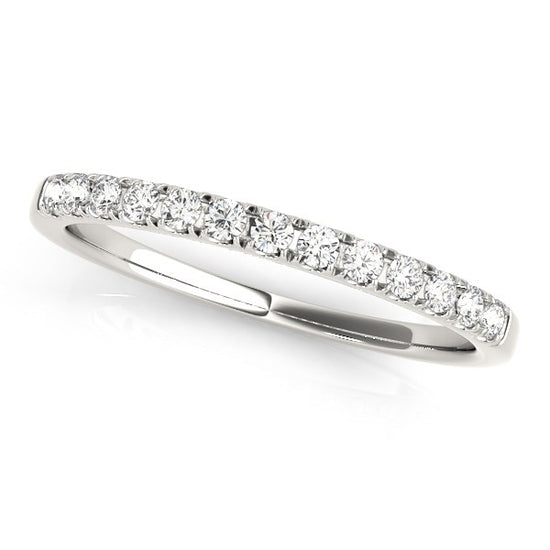 14k White Gold Timeless Diamond Wedding Ring (1/5 cttw)