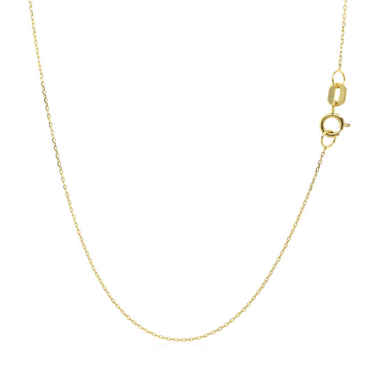 14k Yellow Gold Necklace with Moon