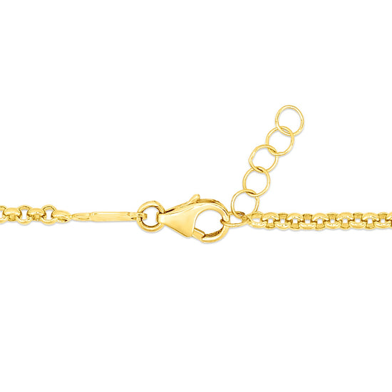 14k Yellow Gold Childrens Bracelet with Enameled Panda Bears