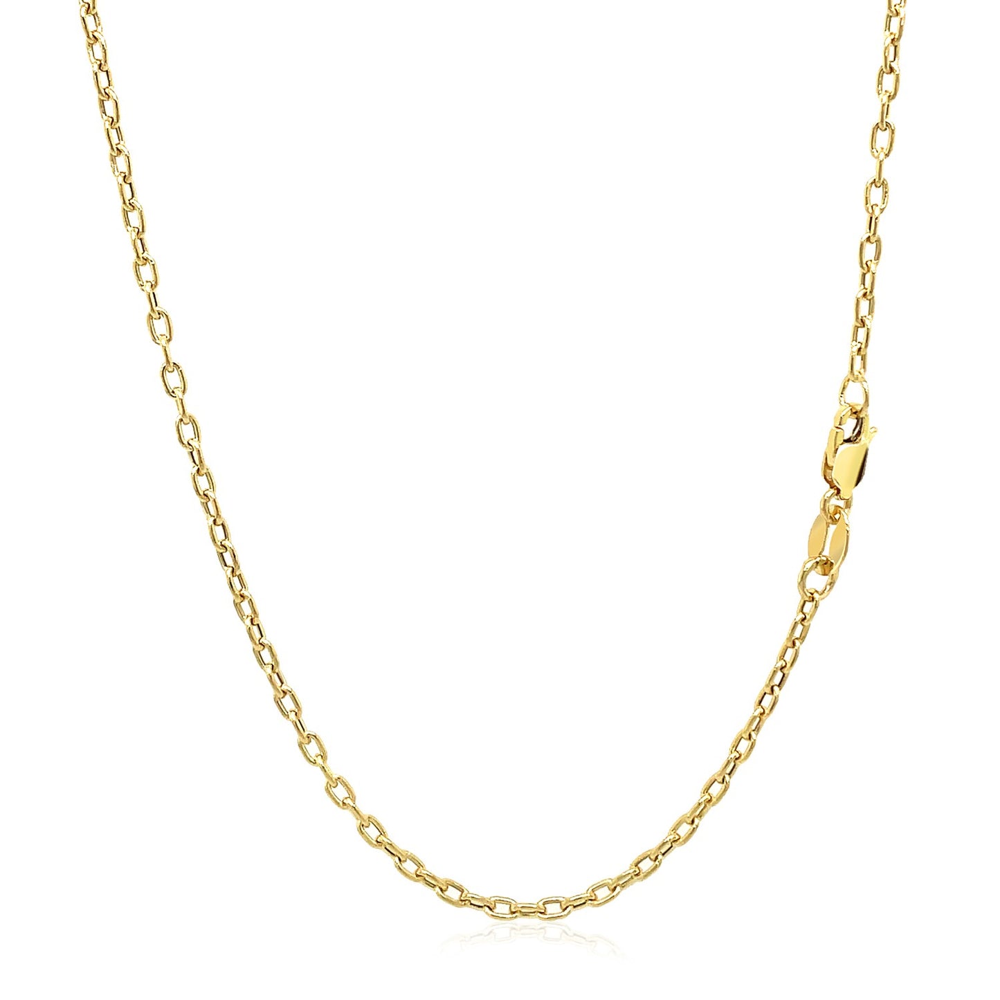 Double Extendable Cable Chain in 14k Yellow Gold (1.9mm)