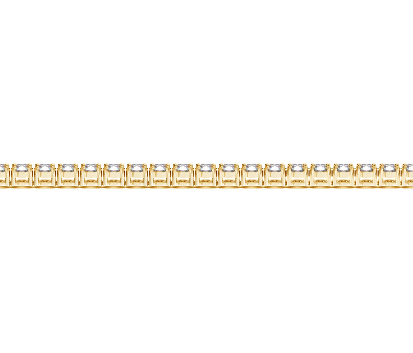 14k Yellow Gold Round Diamond Tennis Bracelet (5 cttw)