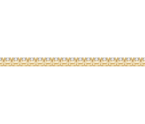 14k Yellow Gold Round Diamond Tennis Bracelet (5 cttw)