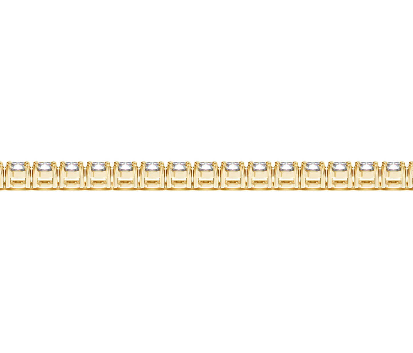 14k Yellow Gold Round Diamond Tennis Bracelet (10 cttw)