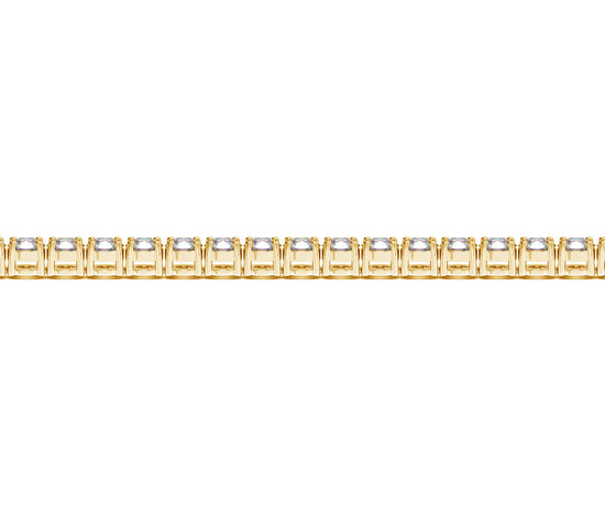 14k Yellow Gold Round Diamond Tennis Bracelet (10 cttw)