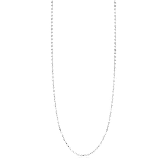 Sterling Silver Mirror Link Necklace