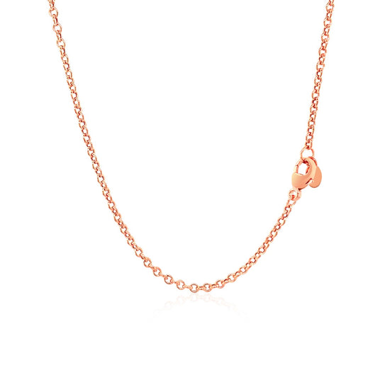 14k Rose Gold Chain Necklace with Polished Knot