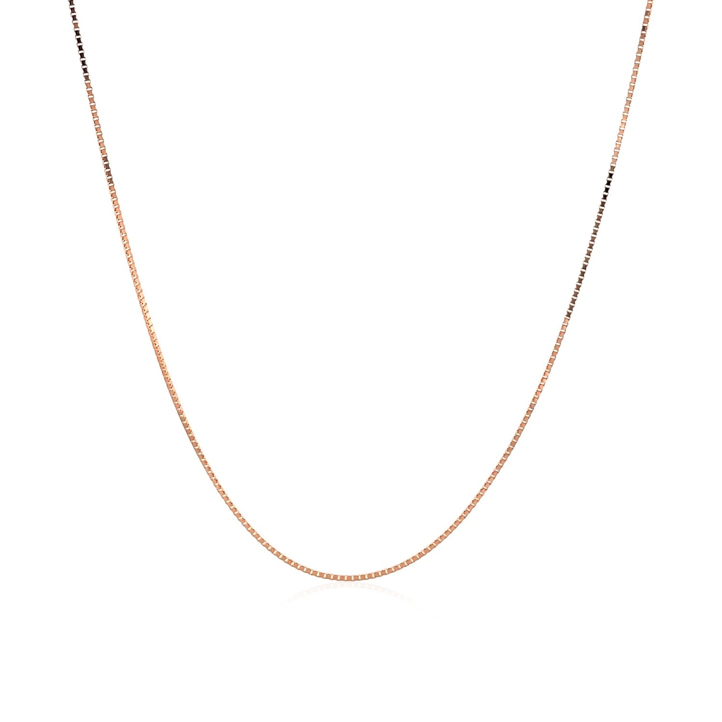 14k Rose Gold Classic Box Chain 0.6mm