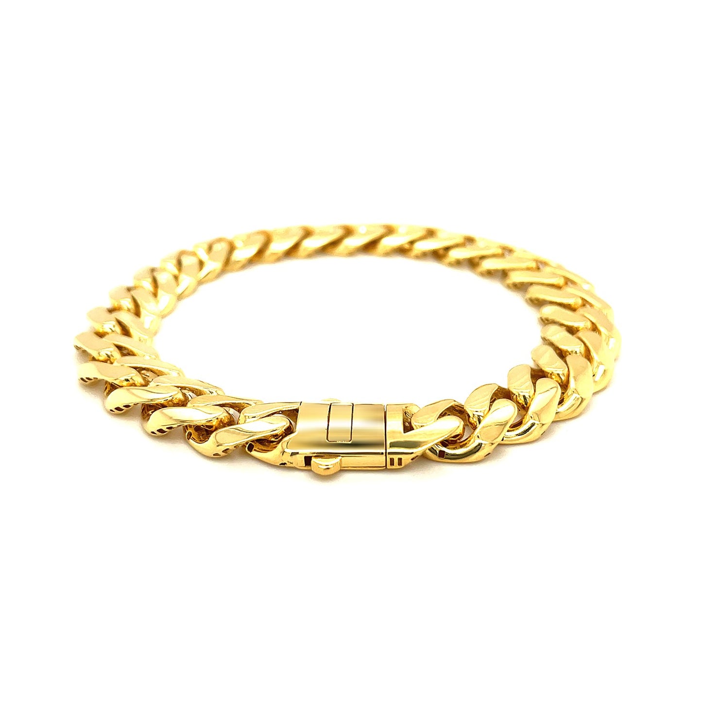 14k Yellow Gold Polished Curb Chain Bracelet